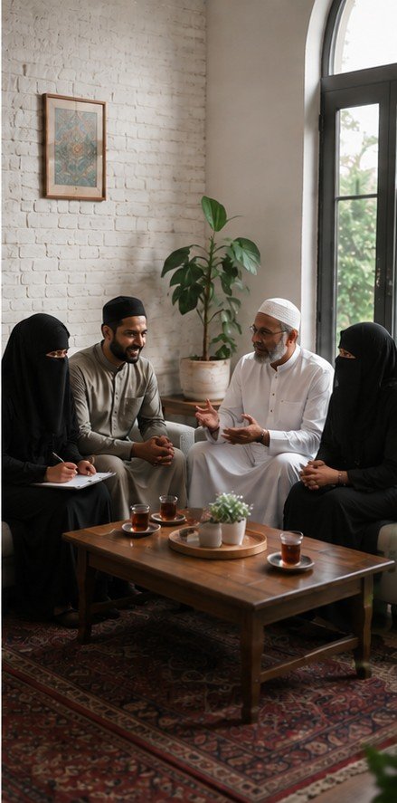 Parents in a guidance session with a counsellor